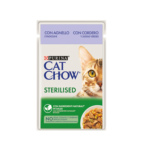 Cat Chow Sterilised Kuzu Etli Yaş Kedi Maması